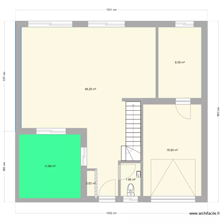 terrain stro ESSAI rdc 125 m2. Plan de terrain stro ESSAI rdc 125 m2. Plan de