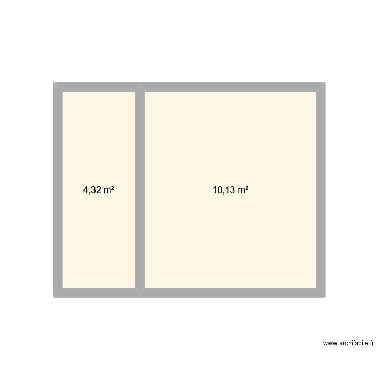 mon plan. Plan de 2 pièces et 14 m2