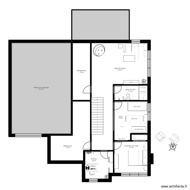 22993 sous-sol mai 2024. Plan de 