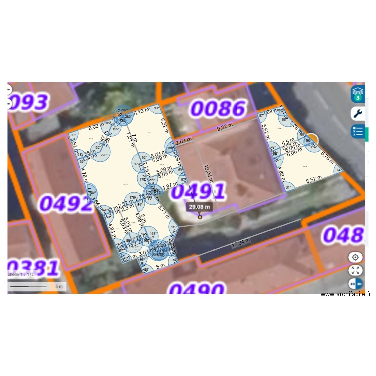 Thorigny parking. Plan de 12 pièces et 295 m2