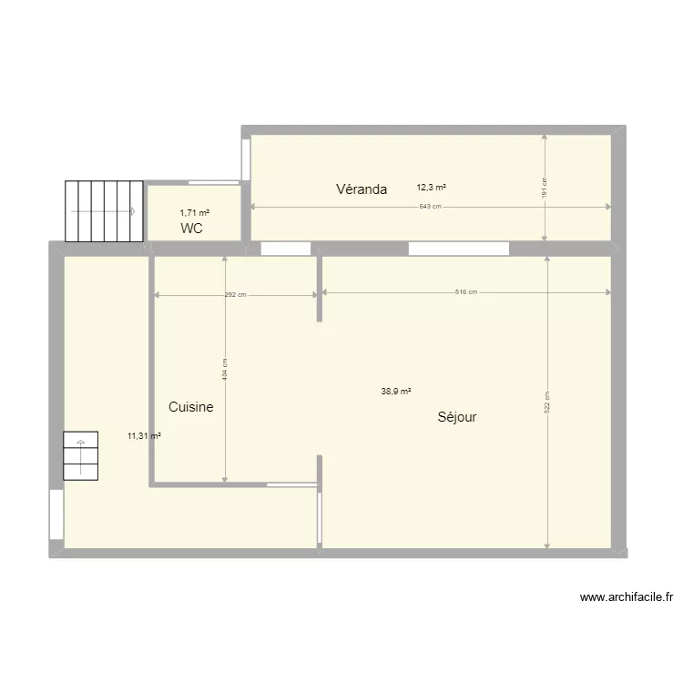 rez de chaussee situation actuelle. Plan de 