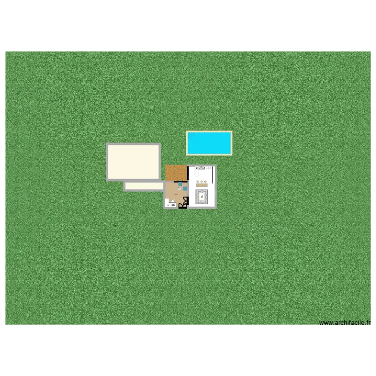 ma maison. Plan de 4 pièces et 131 m²