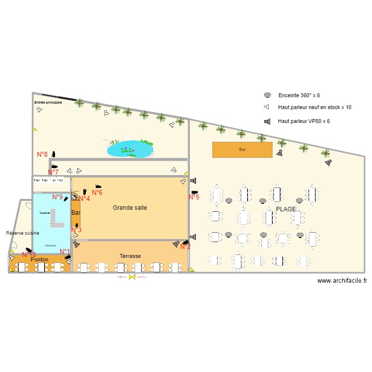 LA CABANE Villeneuve Loubet. Plan de 8 pièces et 837 m2