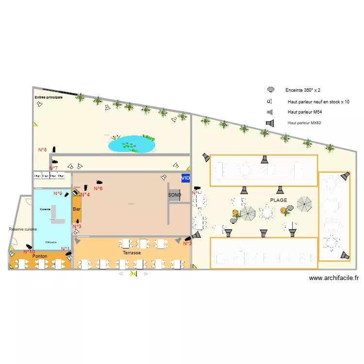 LA CABANE Villeneuve Loubet. Plan de LA CABANE Villeneuve Loubet. Plan de