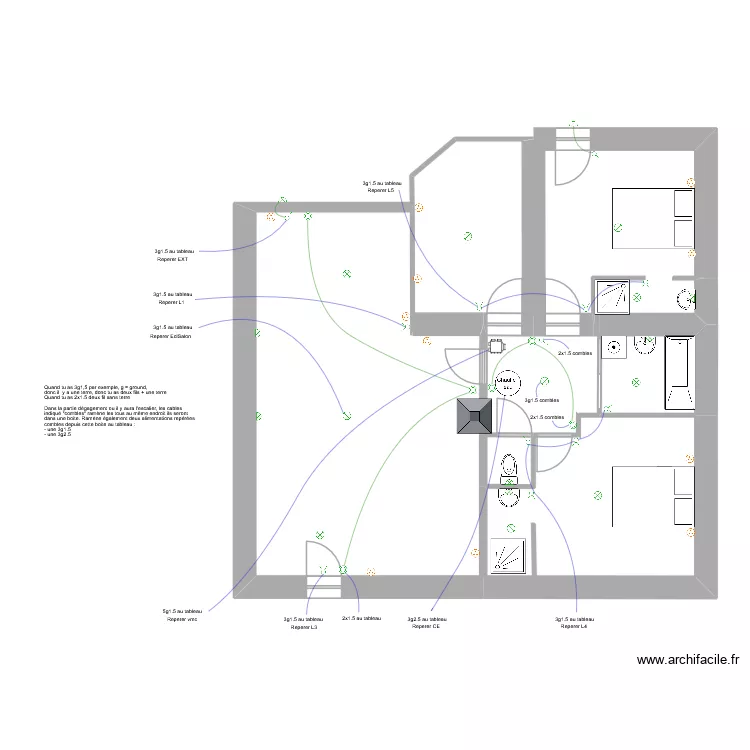 Sandrine Eclairage Alims. Plan de 7 et 86 m² Sandrine Eclairage Alims. Plan de 7 et 86 m²