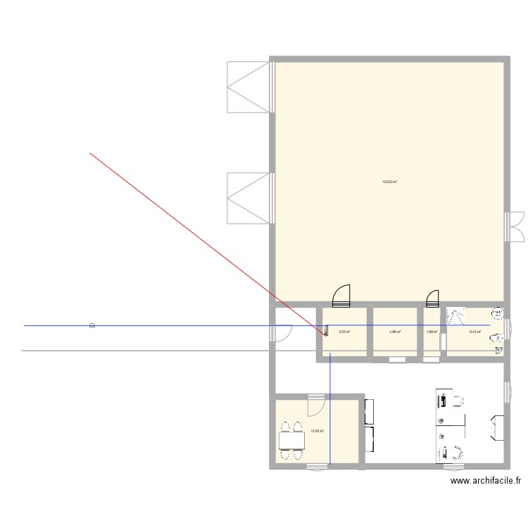 ATELIER . Plan de 7 pièces et 196 m2