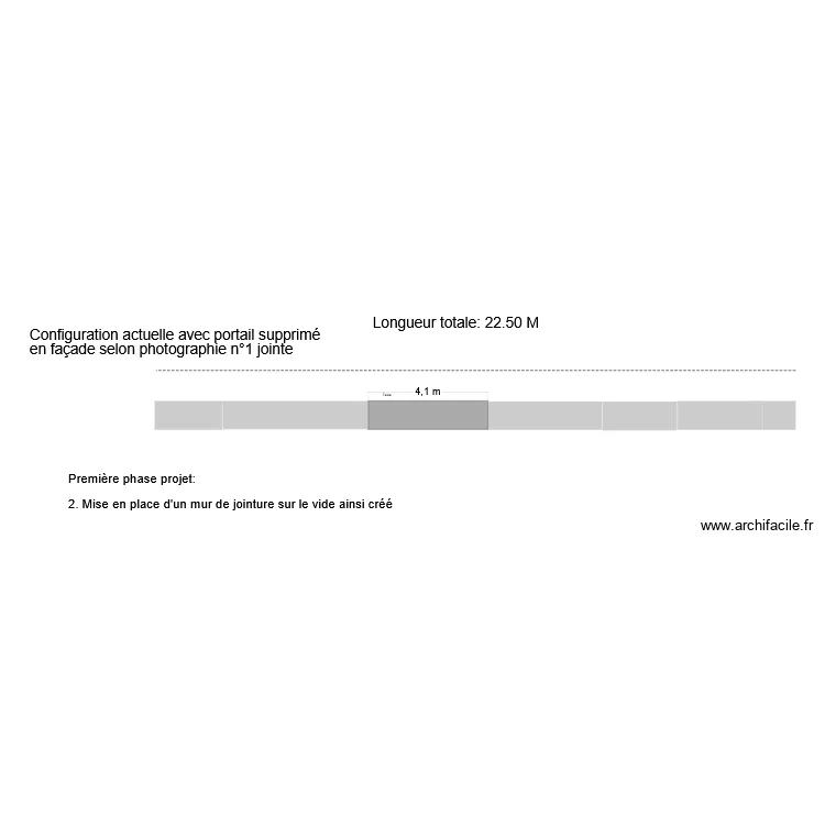 Mur de fa&ccedil;ade 37 Rigault de Genouilly 003. Plan de 