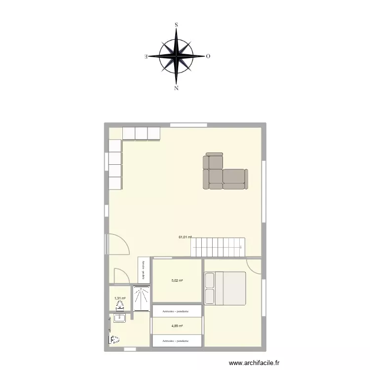 maison 2. Plan de 4 Pièces et 89 m² maison 2. Plan de 4 Pièces et 89 m²