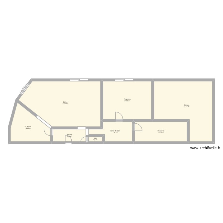moringhem. Plan de 8 pièces et 128 m2