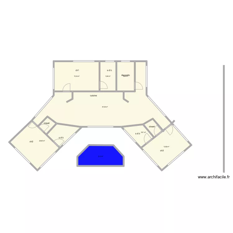maison f 2. Plan de 