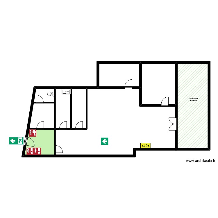 Koala 3 . Plan de 8 pièces et 94 m2