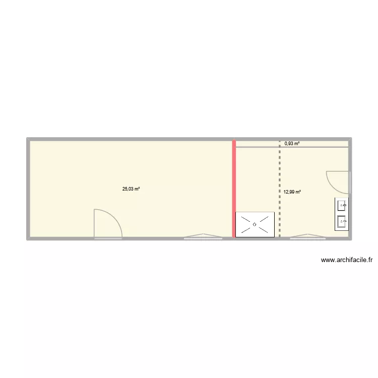 TRAVAUX DOMINIQUE. Plan de 3  et 39 m²