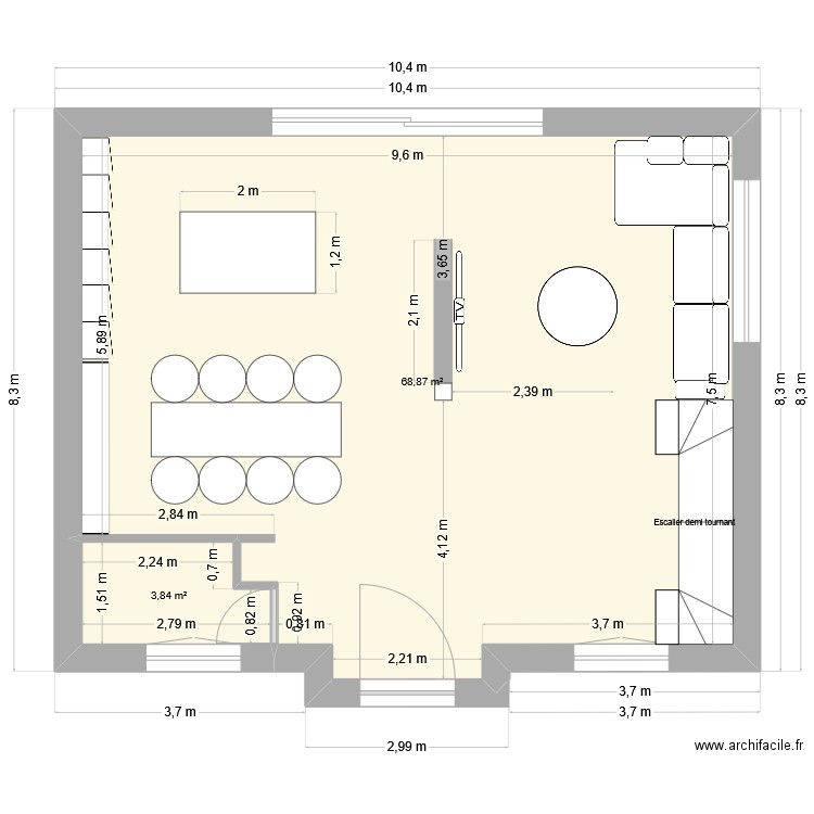 PLAN ERAGNY FINI. Plan de 7 pièces et 143 m2