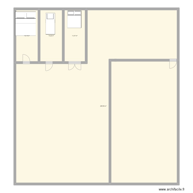 I?FFFF. Plan de 4 pièces et 337 m2