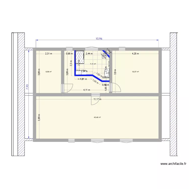 Etage_Plagnes_V1. Plan de 6  et 84 m²