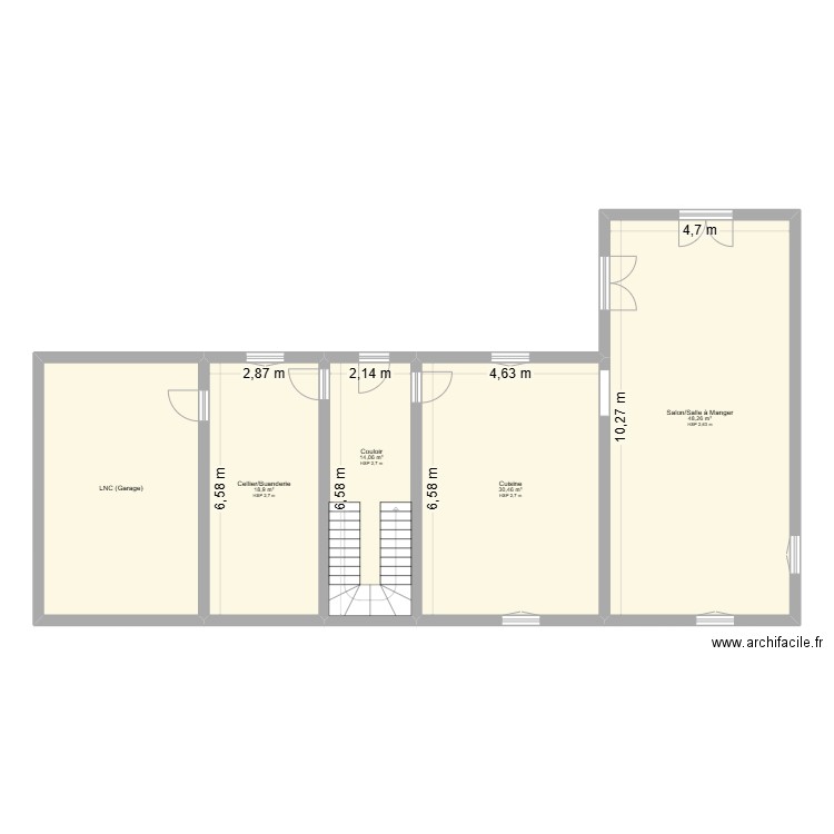 DELOS RDC. Plan de 5 pièces et 138 m2