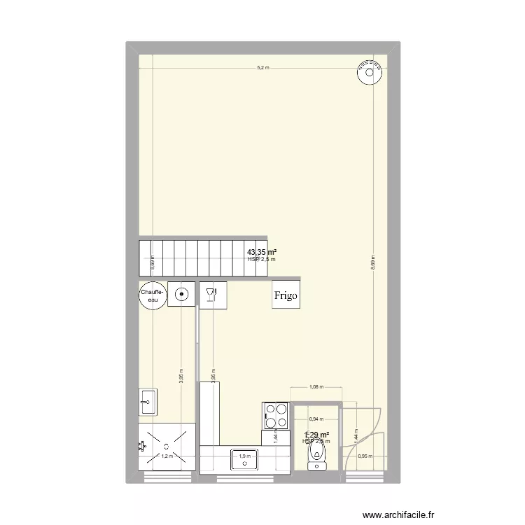 maison a. Plan de 2  et 45 m²