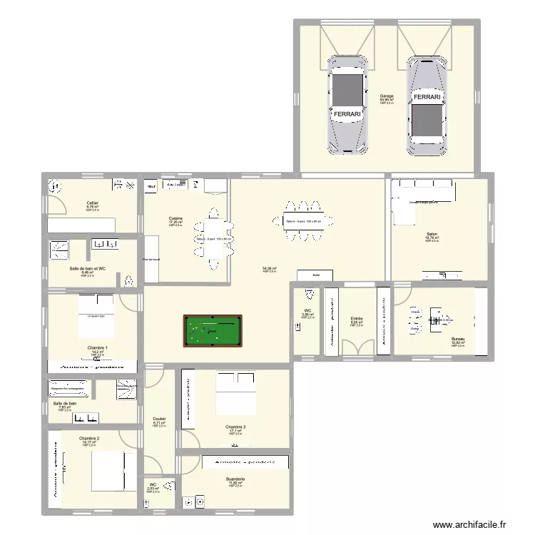 terrain christian 2. Plan de 16 pièces et 260 m² terrain christian 2. Plan de 16 pièces et 260 m²