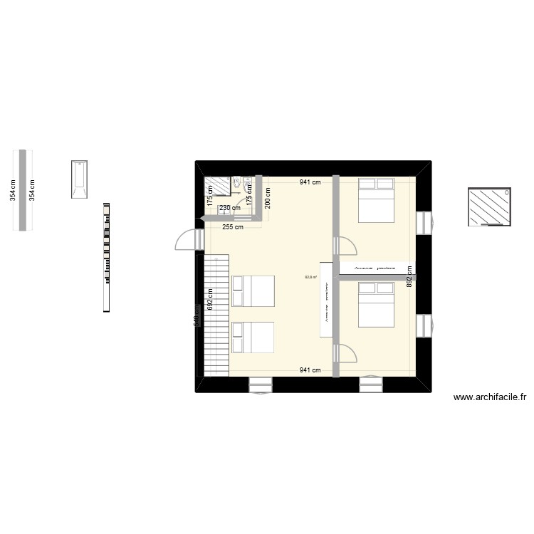 etage 1. Plan de 0 pièce et 0 m2