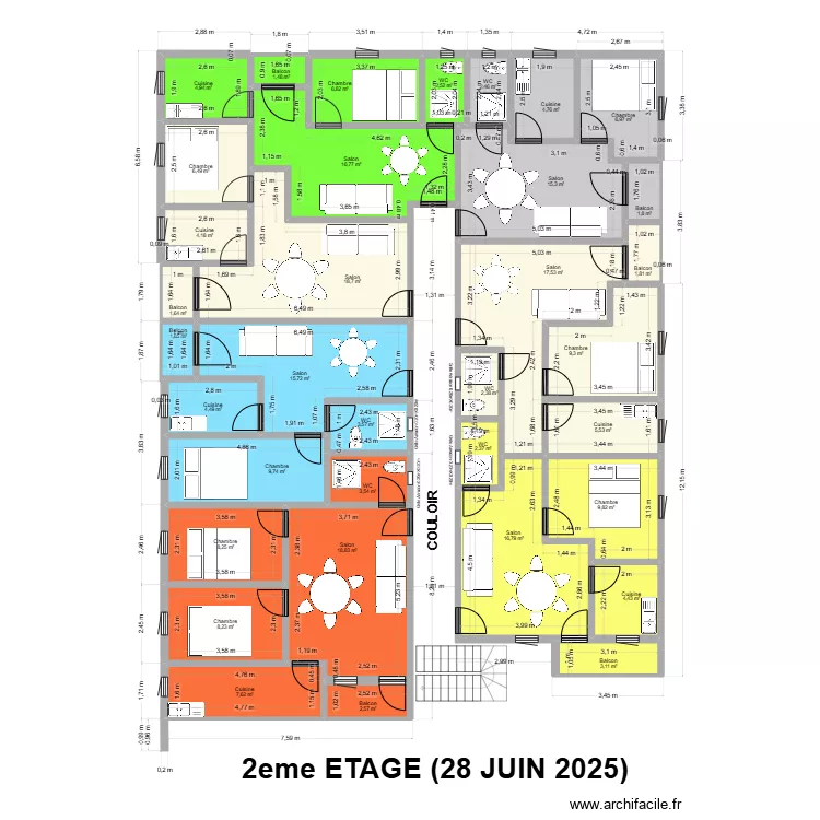 2EME ETAGE 28 JUIN 2025. Plan de 
