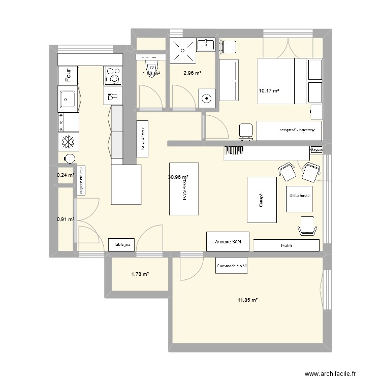 plan situation appartement patton perso. Plan de 8 pièces et 61 m2