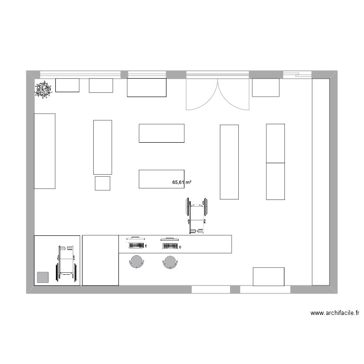 Acti2. Plan de 1 pièce et 66 m2