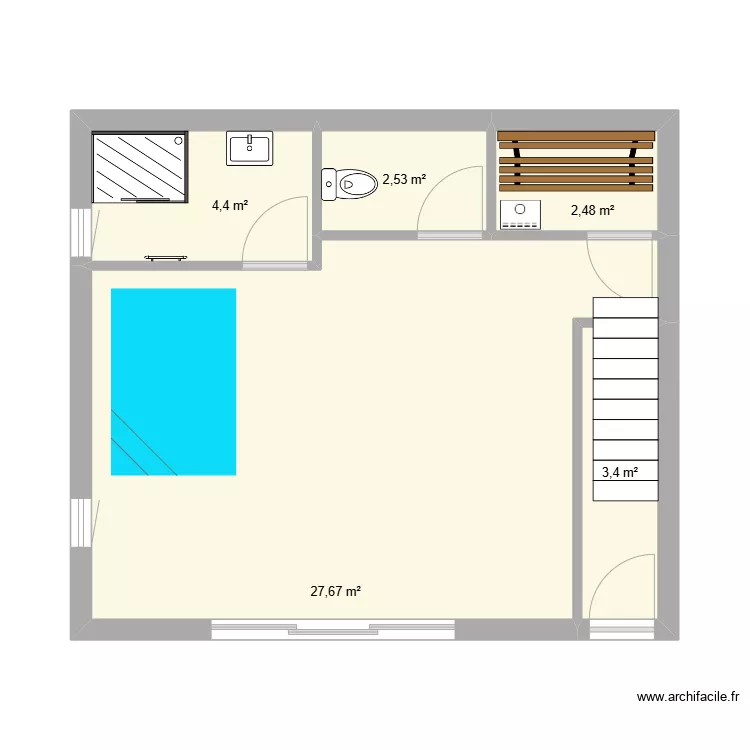 Gite 2 - Atelier R0b + love room. Plan de Gite 2 - Atelier R0b + love room. Plan de