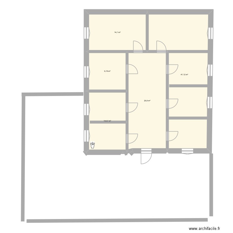 الروضة. Plan de 5 pièces et 106 m2