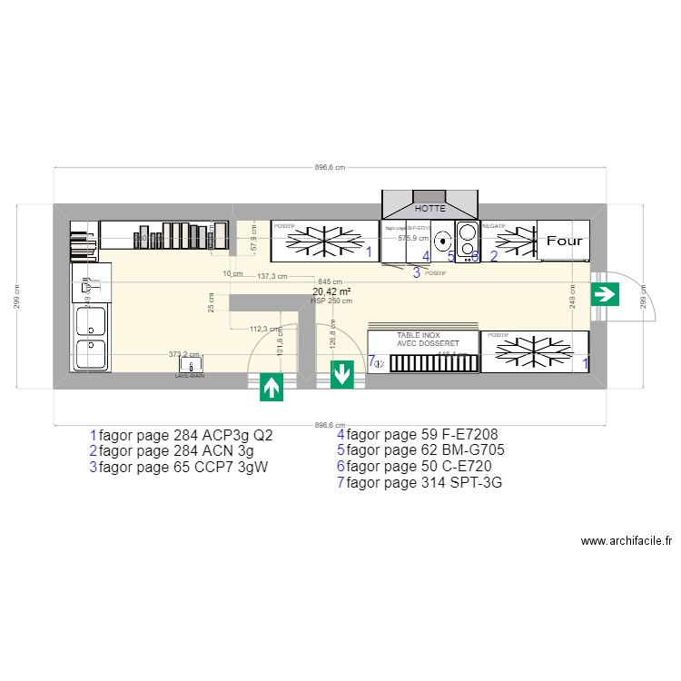 COLISE 4. Plan de 1 pièce et 20 m2