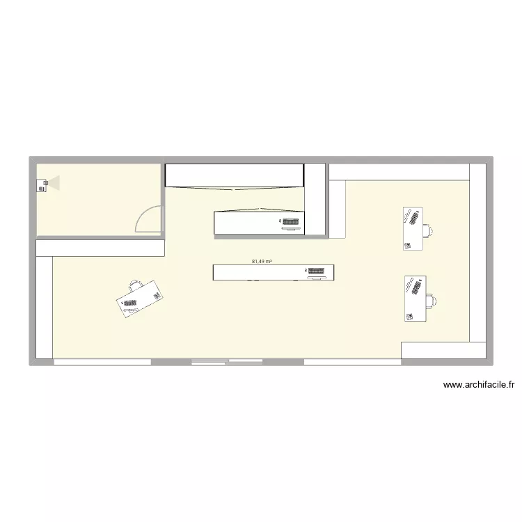 Krys plan mag. Plan de 1  et 81 m²