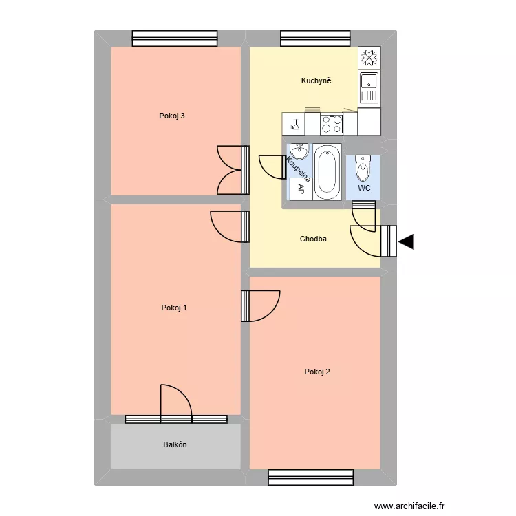 Edisonova 526, byt 8. Plan de 12  et 193 m²