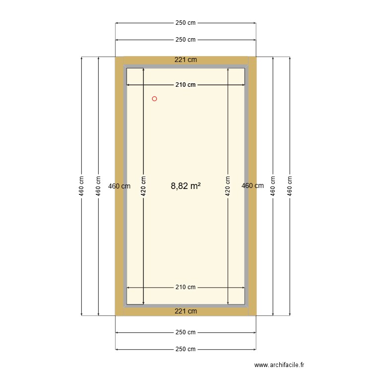 Studio Afife Z2. Plan de 1 pièce et 9 m2