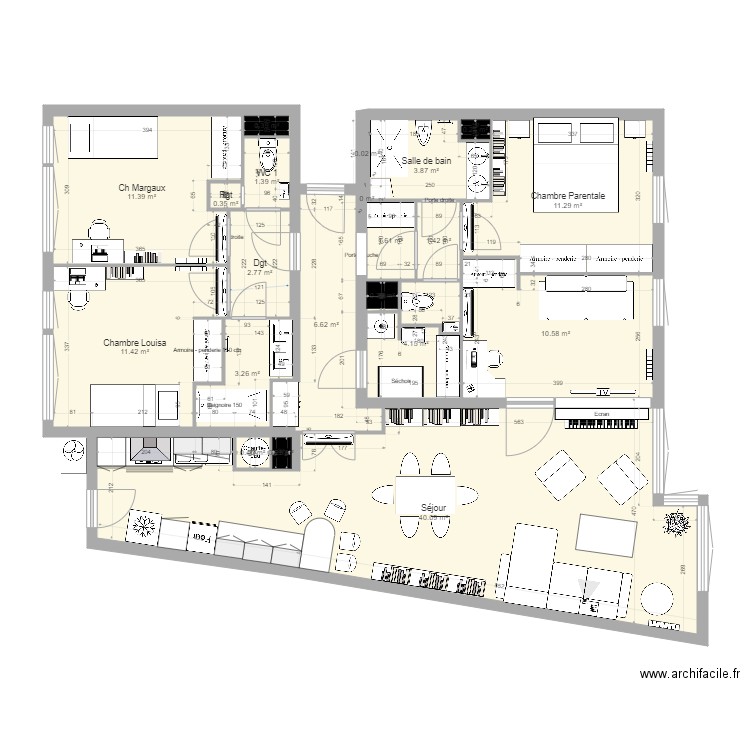 plan APRES Gutenberg mod jp2. Plan de 21 pièces et 112 m2