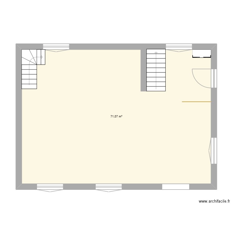 maison oisly. Plan de 1 pièce et 71 m2