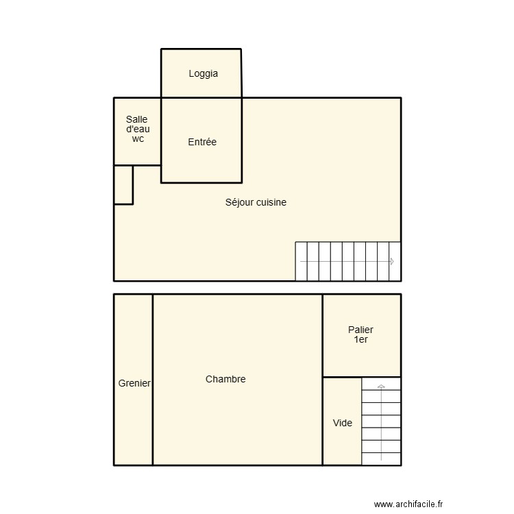 LEGUILVINEC OLLIVIER. Plan de 9 pièces et 44 m2