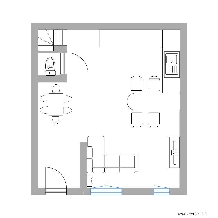 cruseilles rdc. Plan de 0 pièce et 0 m2