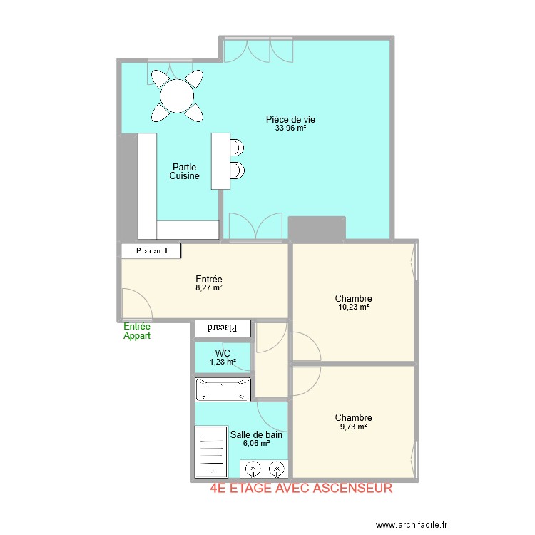 JACOTTIN. Plan de 23 pièces et 148 m2