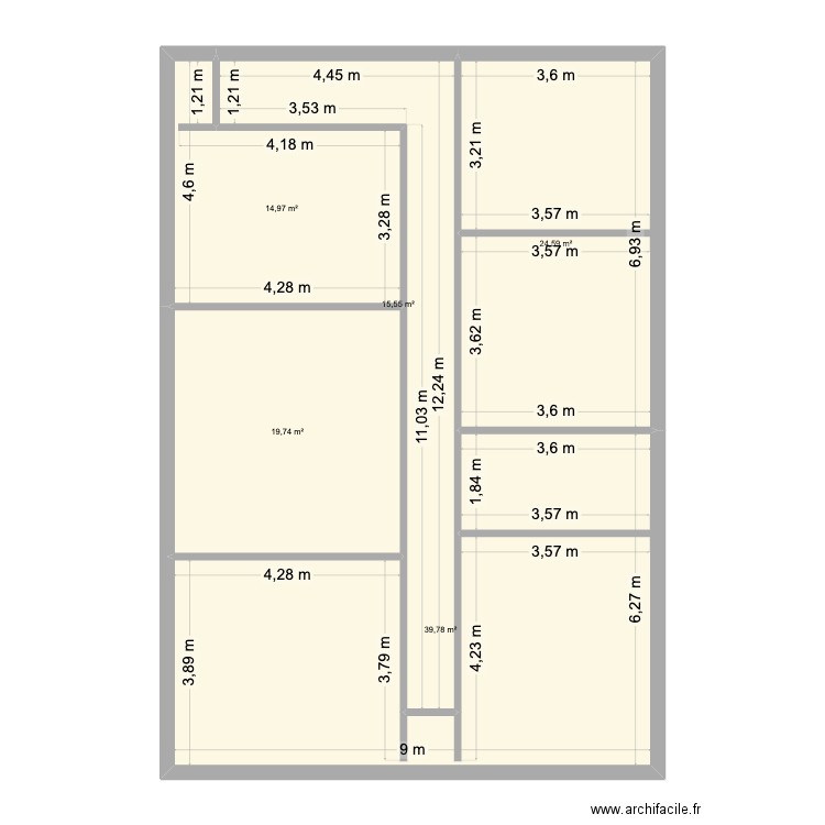 RDC NIMES BUISSON. Plan de 5 pièces et 115 m2