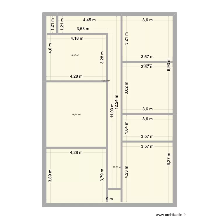RDC NIMES BUISSON. Plan de 5 pièces et 115 m²