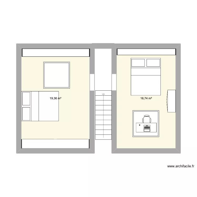 PLAN ST GEORGES ETAGE 02 04 2026. Plan de 2  et 36 m²