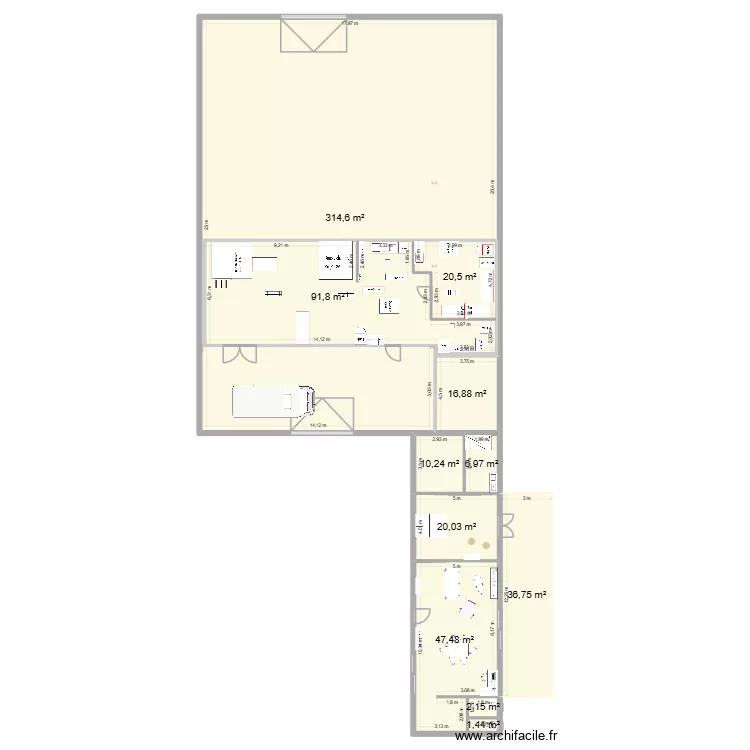 boulangerie v3. Plan de 