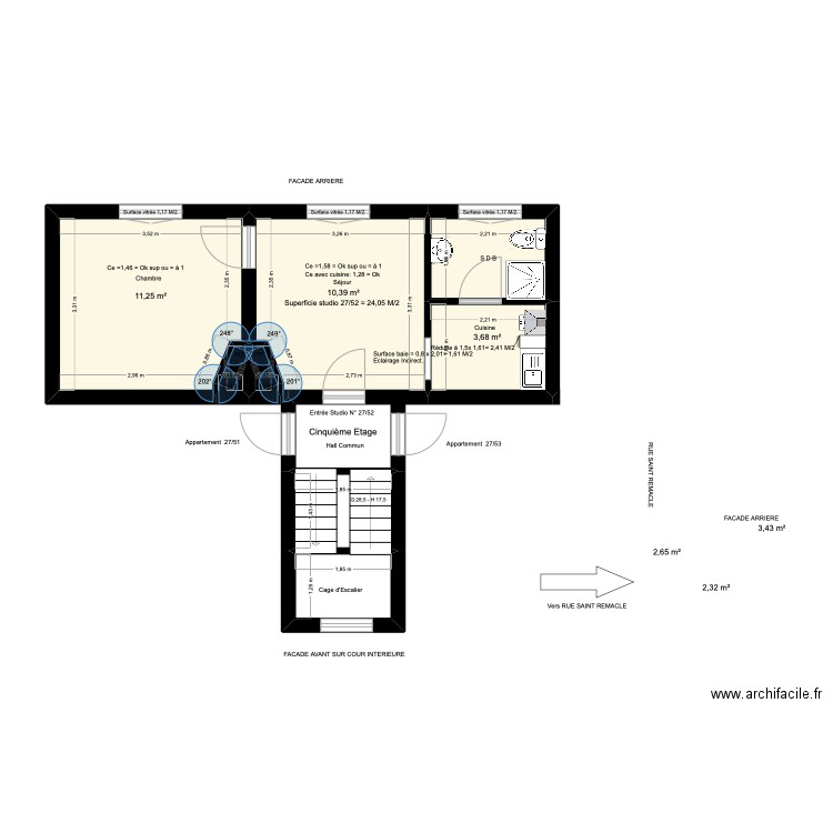 saint remâcle. Plan de 8 pièces et 34 m2