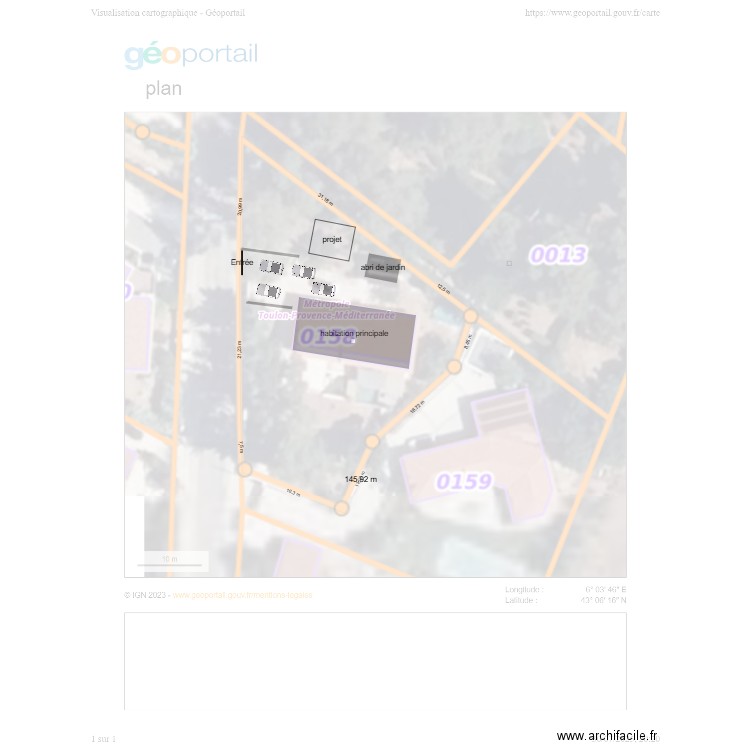 stationnement. Plan de 0 pièce et 0 m2