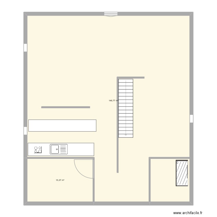 ESSAIS. Plan de 2 pièces et 162 m2