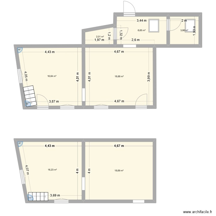 Amné 2. Plan de 7 pièces et 83 m2