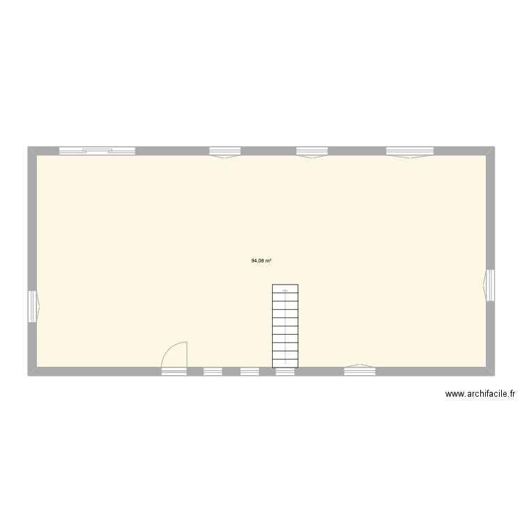 Montaigu. Plan de 1 pièce et 94 m2