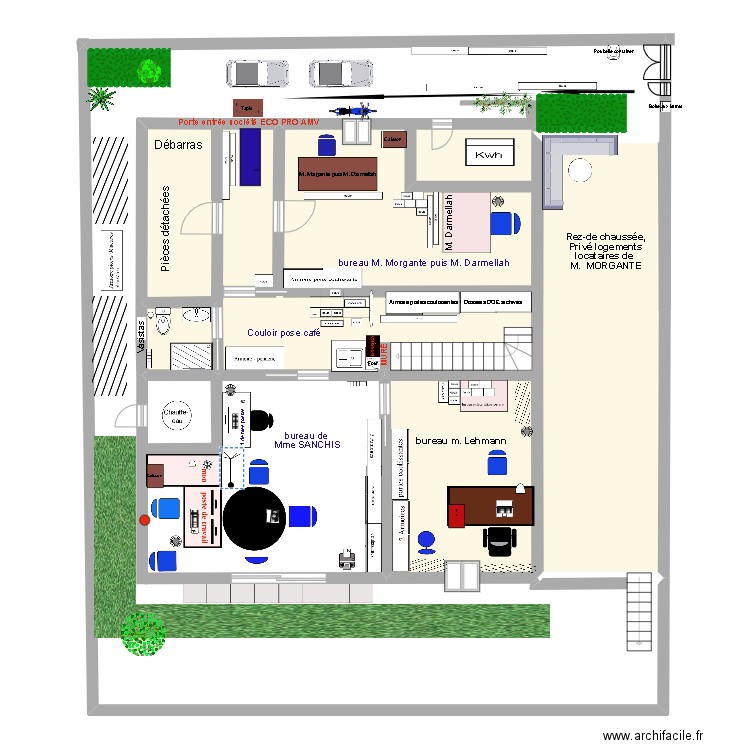 Bureaux. Plan de 0 pièce et 0 m2
