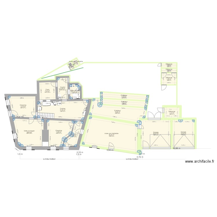 Craon v1_Reseau. Plan de 32 pièces et 481 m2