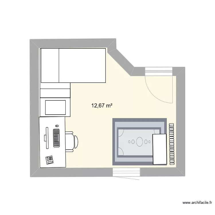 Chambre Dorian. Plan de 