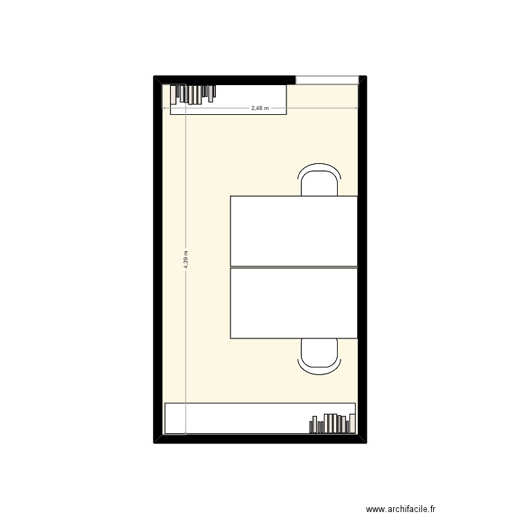 BUREAU LUDO BENOIT. Plan de 1 pièce et 11 m2